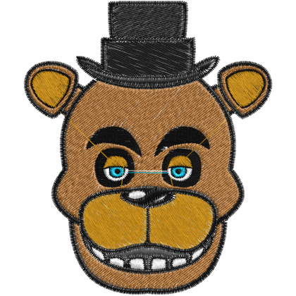 Matriz de Bordado cara freddy fnaf